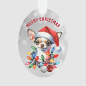 サンタいけなチワワの装飾 オーナメント (正面)