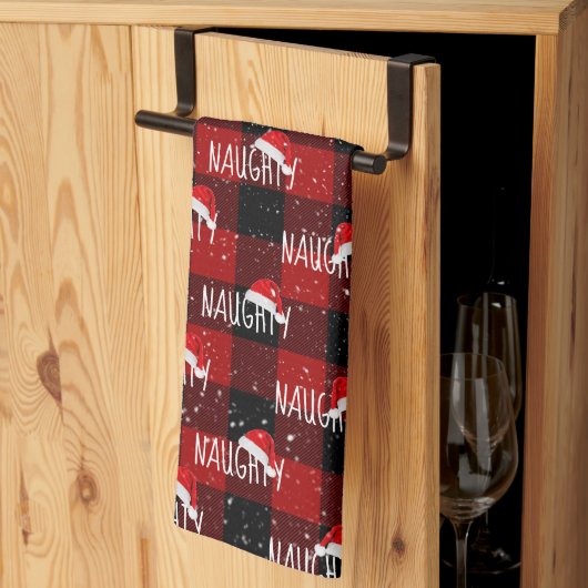 サンタいけなハット付きクリスマス文字 キッチンタオル (三つ折り)