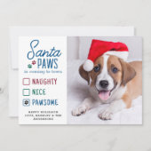 サンタいけなポーズニース愛犬の写真 シーズンカード (正面)