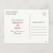 サンタいけなリストまたは素敵なクリスマスポストカード シーズンポストカード (裏面)