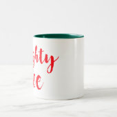 サンタいけなーが素敵なクリスマスコーヒーのマグカップデザイン ツートーンマグカップ (中央)