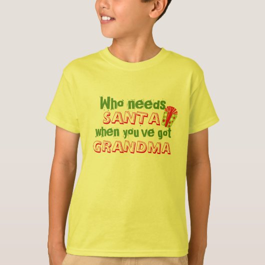 サンタおばあちゃん子の得クリスマスが必要おもしろいなお尻 Tシャツ (正面)