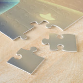 サンタおもしろいお洒落アンドトナカイフェスティバルホリデイ ジグソーパズル (側面)