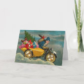 サンタおもしろいがバイクでプレゼントを届ける シーズンカード (正面)