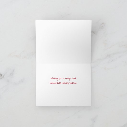 サンタおもしろいさんがビールのクリスマスが好き シーズンカード (内部)