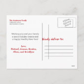 サンタおもしろいで信じの可愛いクリスマス シーズンポストカード (裏面)