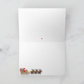 サンタおもしろいとスリーのクリスマス カード (内部)