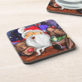 サンタおもしろいとトナカイのクリスマスパーティー-応援 コースター (左側)