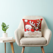 サンタおもしろいとトナカイの漫画の枕 クッション (椅子)