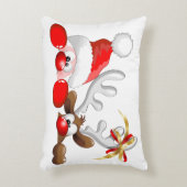 サンタおもしろいとトナカイの漫画 アクセントクッション (正面(垂直))