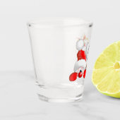 サンタおもしろいとトナカイの漫画 ショットグラス (左)