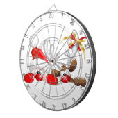 サンタおもしろいとトナカイの漫画 ダーツボード (正面右)