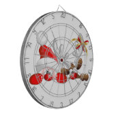 サンタおもしろいとトナカイの漫画 ダーツボード (正面左)