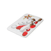 サンタおもしろいとトナカイの漫画 バスマット (アングル)
