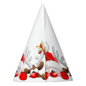 サンタおもしろいとトナカイの漫画 パーティーハット (裏面)