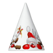 サンタおもしろいとトナカイの漫画 パーティーハット (右)