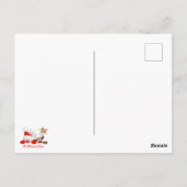 サンタおもしろいとトナカイの漫画 ポストカード (裏面)