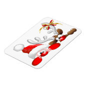 サンタおもしろいとトナカイの漫画 マグネット (左側)