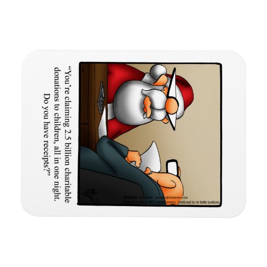 サンタおもしろいとIRSユーモアのマグネットギフト マグネット (横)