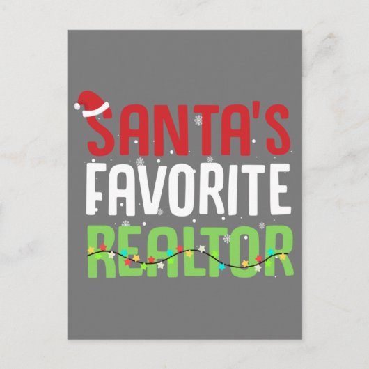 サンタおもしろいのお気に入りの不動産仲介業者不動産業者のクリスマス ポストカード (正面)