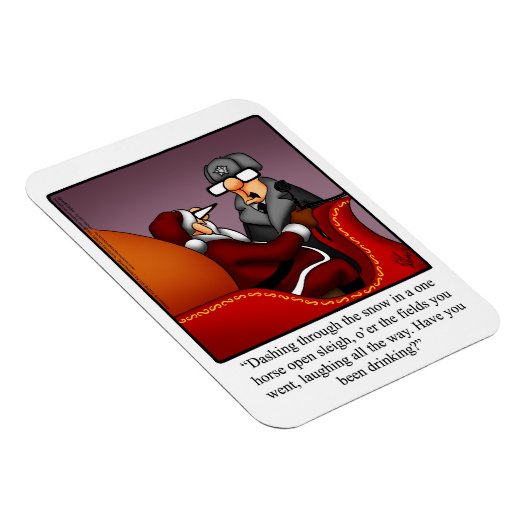 サンタおもしろいのソリのユーモアのマグネットの贈り物 マグネット (右側)