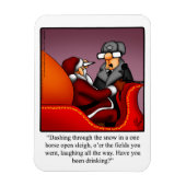 サンタおもしろいのソリのユーモアのマグネットの贈り物 マグネット (縦)