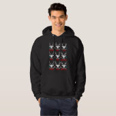 サンタおもしろいのトナカイのハンターかわいい鹿Xm パーカ (正面フル)