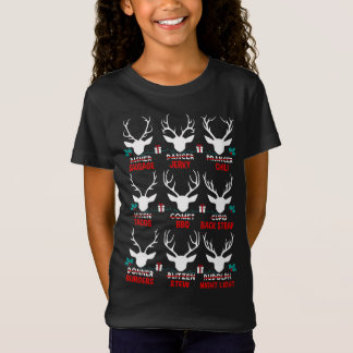 サンタおもしろいのトナカイのハンターかわいい鹿Xm Tシャツ