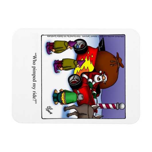 サンタおもしろいのピンプライドユーモア磁石ギフト マグネット (横)