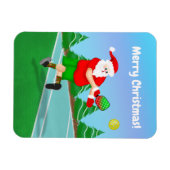 サンタおもしろいの遊ピクルボール・メリークリスマス マグネット (横)