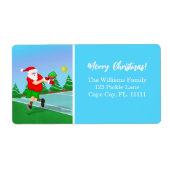 サンタおもしろいの遊ピクルボール・メリークリスマス ラベル (正面)