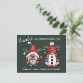 サンタおもしろいはクリスマス後にソーシャルメディアを見た シーズンポストカード (スタンド正面)