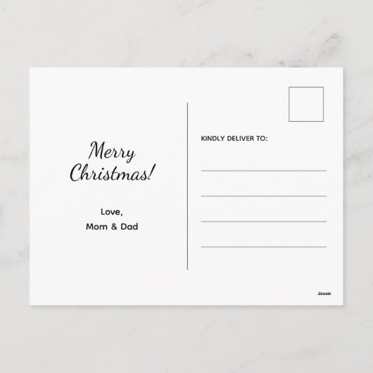 サンタおもしろいはクリスマス後にソーシャルメディアを見た シーズンポストカード (裏面)