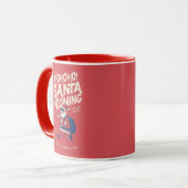 サンタおもしろいはホ来のクリスマスに向かっている マグカップ (正面左)