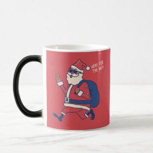 サンタおもしろいはホ来のクリスマスに向かっている モーフィングマグカップ