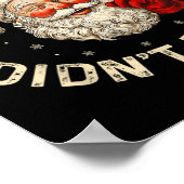 サンタおもしろいは歯医者の歯科をフロスしなかったのを知っている ポスター (角)