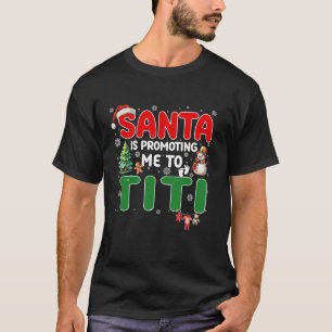 サンタおもしろいは私にティティ妊娠チャリを促している Tシャツ