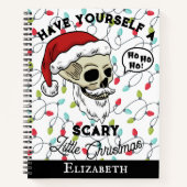 サンタおもしろいは自分が怖い小さなクリスマスを過ごす ノートブック (正面)