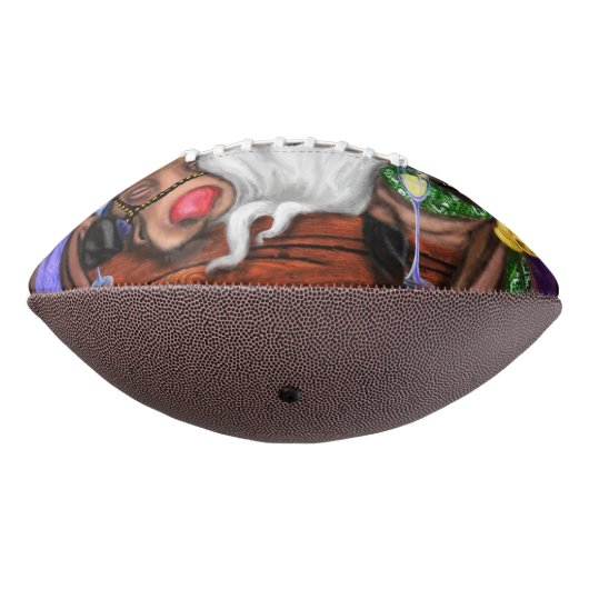 サンタおもしろいアンドトナカイのクリスマスパーティー-応援 アメリカンフットボール (回転270)