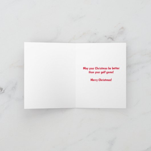 サンタおもしろいウィズルドルフ遊ゴルフクリスマスバンカー シーズンカード (内部)