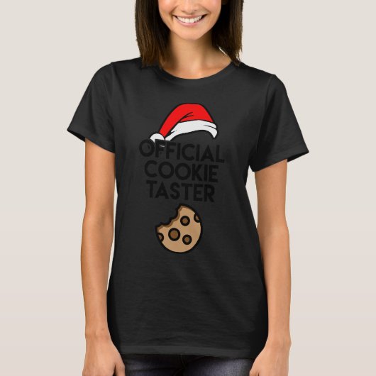 サンタおもしろいオフィシャルクッキータスターファミリークリスマ Tシャツ (正面)
