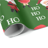 サンタおもしろいカップルクリスマスクリスマスホホホホ ラッピングペーパー (ロールコーナー)