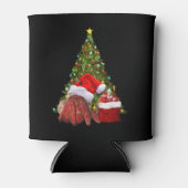 サンタおもしろいガニクリスマス仙人カニ恋人 缶クーラー (正面)