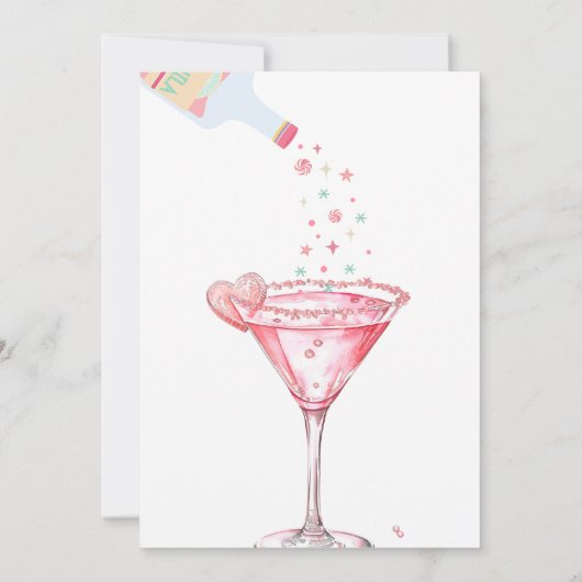 サンタおもしろいガールズナイトクリスマスパーティー 招待状 (裏面)