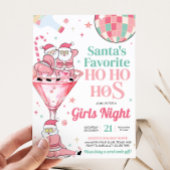 サンタおもしろいガールズナイトクリスマスパーティー 招待状