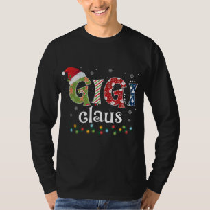 サンタおもしろいギクロースクリスマスパジャマファミリーマット Tシャツ