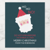 サンタおもしろいクコンテンポラリーリスマス ワインラベル (シングルラベル)