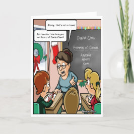 サンタおもしろいクラウスプンクリスマスカード カード