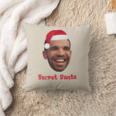 サンタおもしろいクリスマスのカスタマイズ可能な写真 クッション (ブランケット)