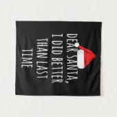 サンタおもしろいクリスマスへの贈り物 タペストリー (正面(横))